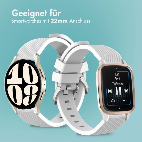 imoshion Flexibles Silikonarmband – Universeller 22-mm-Anschluss – Weiß