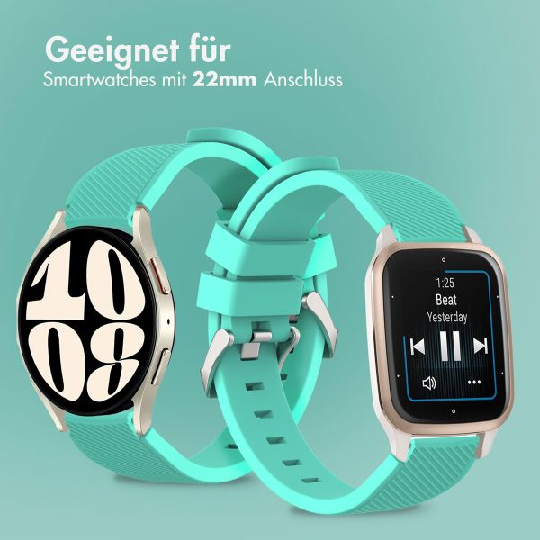 imoshion Flexibles Silikonarmband – Universeller 22-mm-Anschluss – Mintgrün