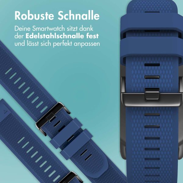 imoshion QuickFit® Silikonarmband - 22 mm Garmin Watch Anschluss - Dunkelblau