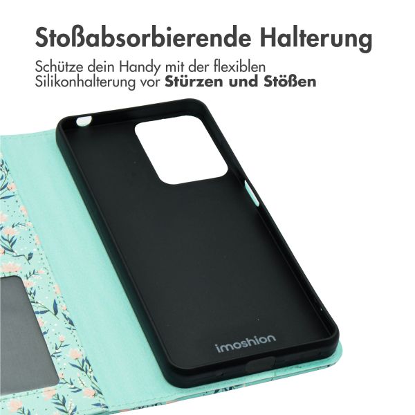 imoshion Design Klapphülle für das Motorola Moto G04 / G24 - Blue Flowers