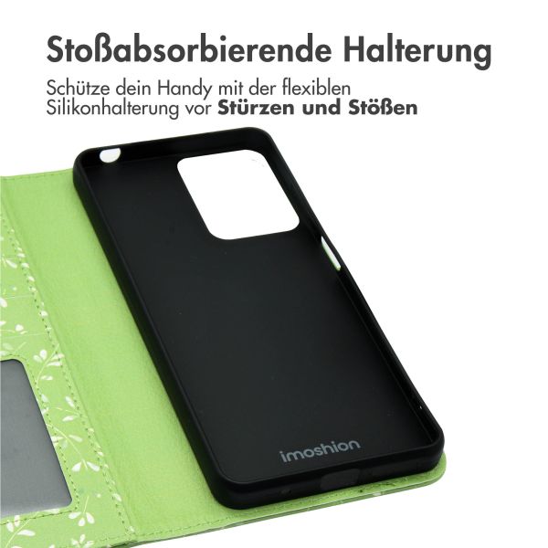 imoshion Design Klapphülle für das Motorola Moto G04 / G24 - Green Flowers