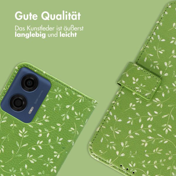 imoshion Design Klapphülle für das Motorola Moto G04 / G24 - Green Flowers