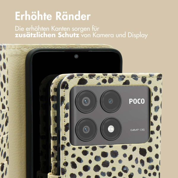 imoshion Design Klapphülle für das Xiaomi Poco X6 Pro - Black And White Dots