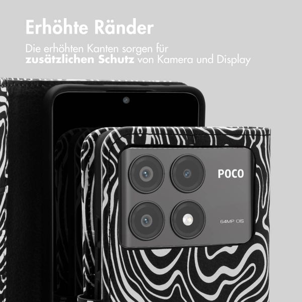 imoshion Design Klapphülle für das Xiaomi Poco X6 Pro - Black And White