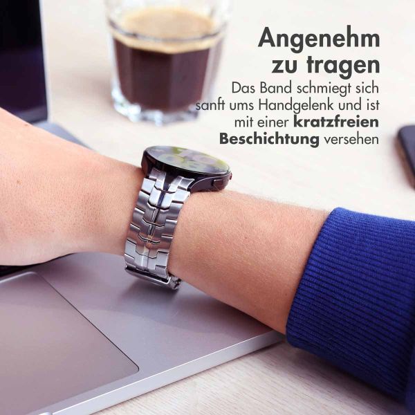 Accezz Steel Band für die Samsung Galaxy Watch 4 / 5 / 6 / 7 - 20 mm - Silber