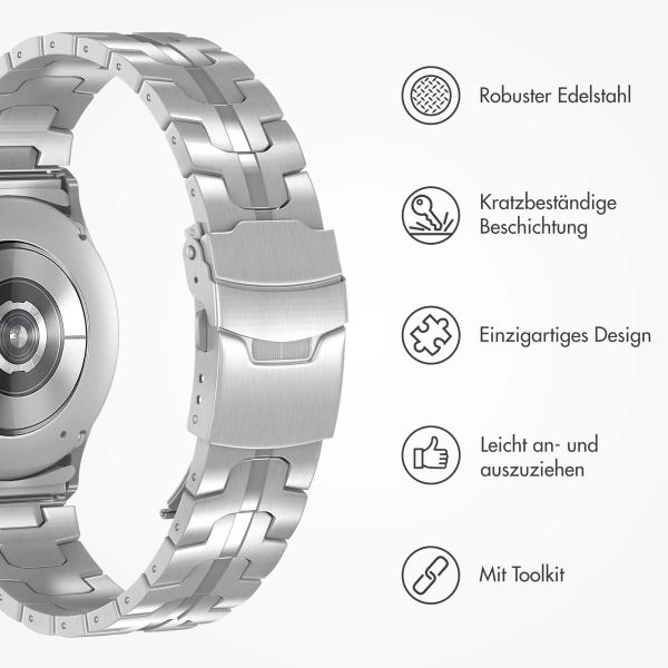 Accezz Steel Band für die Samsung Galaxy Watch 4 / 5 / 6 / 7 - 20 mm - Silber