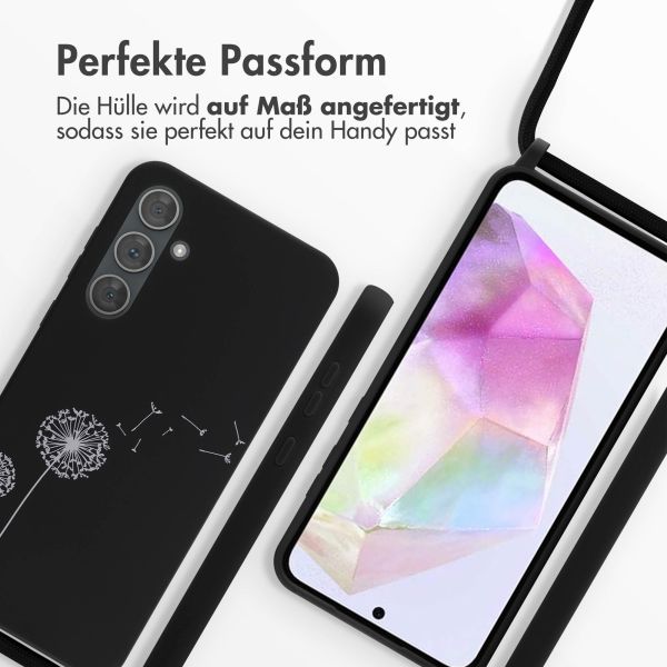 imoshion Silikonhülle design mit Band für das Samsung Galaxy A35 - Dandelion Black