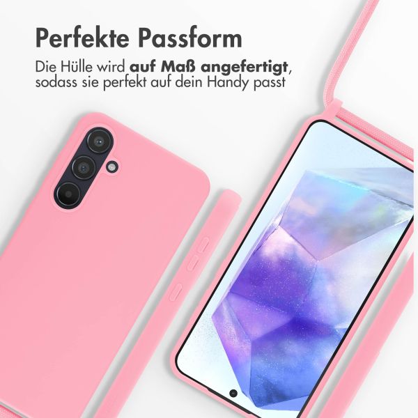 imoshion Silikonhülle mit Band für das Samsung Galaxy A55 - Rosa