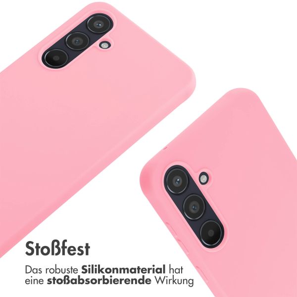 imoshion Silikonhülle mit Band für das Samsung Galaxy A55 - Rosa