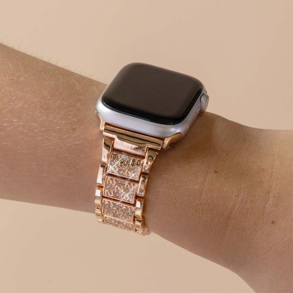 Selencia Sparkle Armband für die Apple Watch Series 1-9 / SE - 38/40/41 mm / Series 10 - 42 mm - Roségold