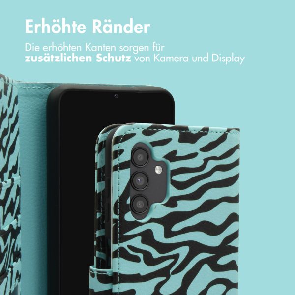 imoshion Design Klapphülle für das Samsung Galaxy A13 (5G) - Black Blue Stripes