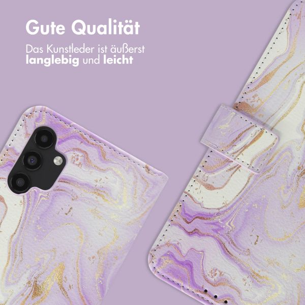 imoshion Design Klapphülle für das Samsung Galaxy A13 (5G) - Purple Marble