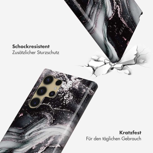 Selencia Vivid Back Cover für das Samsung Galaxy S24 Ultra - Chic Marble Black