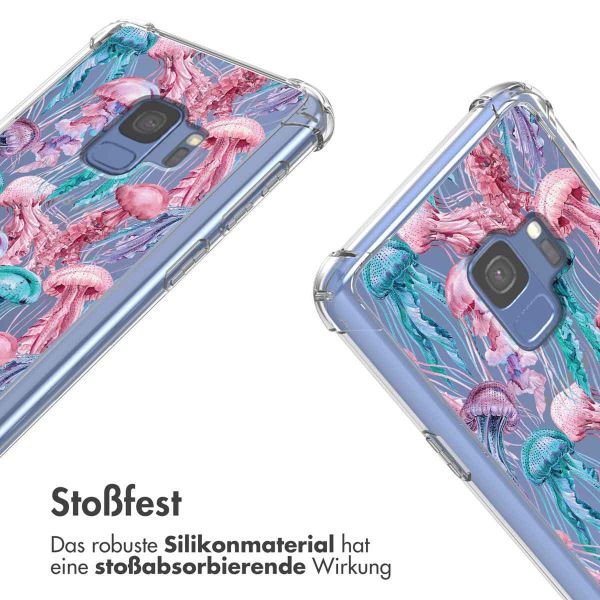 imoshion Design Hülle mit Band für das Samsung Galaxy S9 - Jellyfish Watercolor