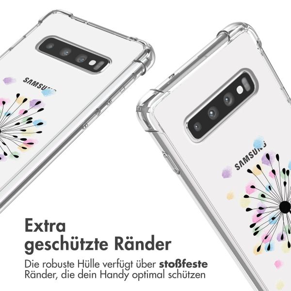 imoshion Design Hülle mit Band für das Samsung Galaxy S10 - Sandstone Dandelion