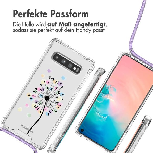 imoshion Design Hülle mit Band für das Samsung Galaxy S10 - Sandstone Dandelion