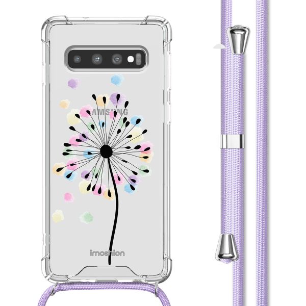 imoshion Design Hülle mit Band für das Samsung Galaxy S10 - Sandstone Dandelion