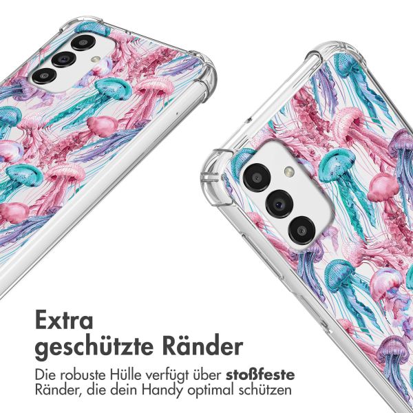 imoshion Design Hülle mit Band für das Samsung Galaxy A13 (5G) - Jellyfish Watercolor