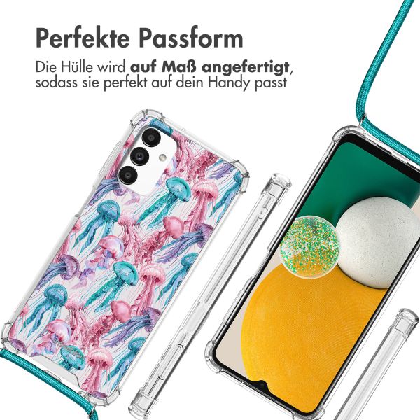 imoshion Design Hülle mit Band für das Samsung Galaxy A13 (5G) - Jellyfish Watercolor