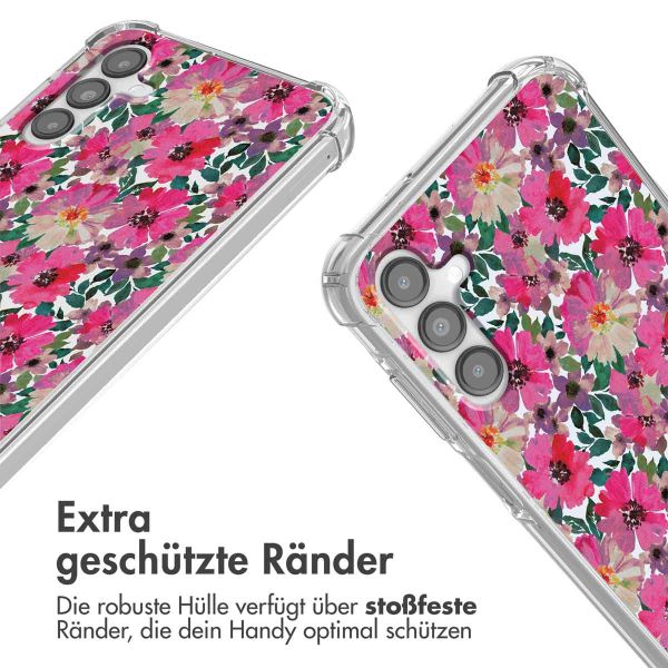 imoshion Design Hülle mit Band für das Samsung Galaxy A14 (5G/4G) - Flower Water