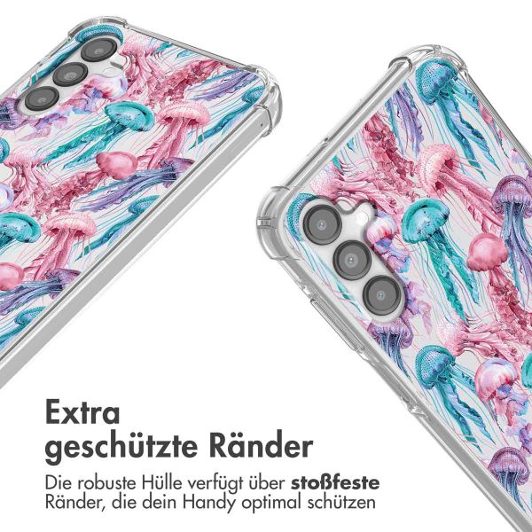 imoshion Design Hülle mit Band für das Samsung Galaxy A14 (5G/4G) - Jellyfish Watercolor