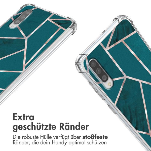 imoshion Design Hülle mit Band für das Samsung Galaxy A50 - Petrol Green Graphic