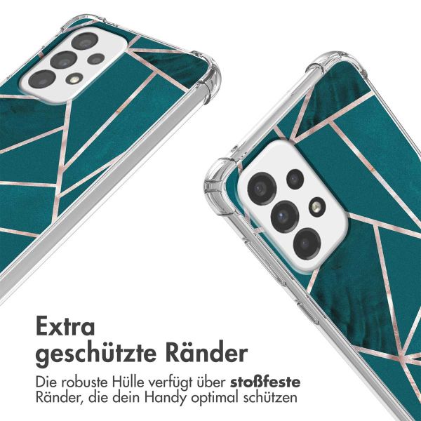 imoshion Design Hülle mit Band für das Samsung Galaxy A33 - Petrol Green Graphic