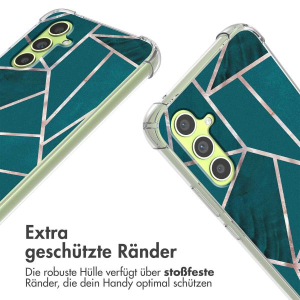 imoshion Design Hülle mit Band für das Samsung Galaxy A34 - Petrol Green Graphic