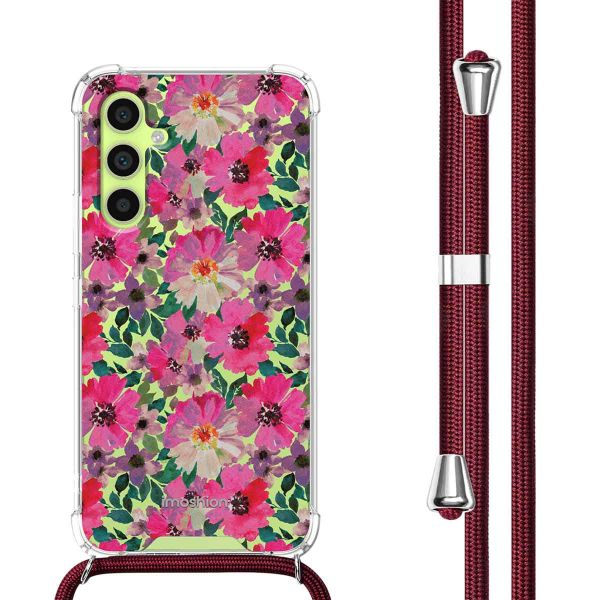 imoshion Design Hülle mit Band für das Samsung Galaxy A34 - Flower Water