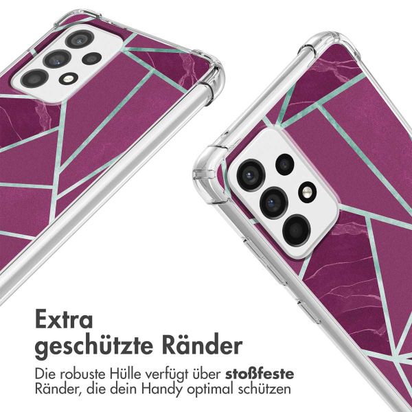 imoshion Design Hülle mit Band für das Samsung Galaxy A52(s) (5G/4G) - Bordeaux Graphic