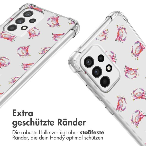 imoshion Design Hülle mit Band für das Samsung Galaxy A52(s) (5G/4G) - Crab Watercolor