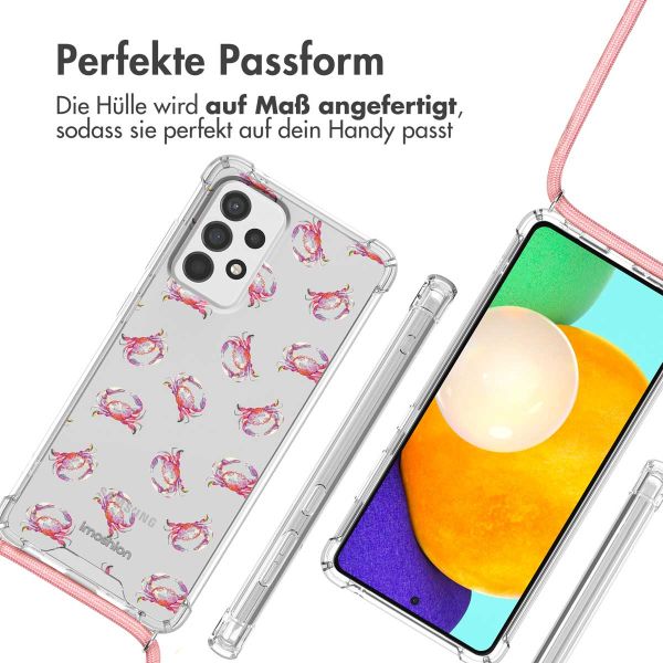 imoshion Design Hülle mit Band für das Samsung Galaxy A52(s) (5G/4G) - Crab Watercolor