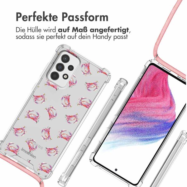 imoshion Design Hülle mit Band für das Samsung Galaxy A53 - Crab Watercolor