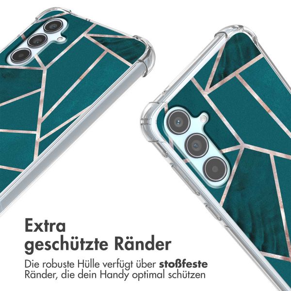 imoshion Design Hülle mit Band für das Samsung Galaxy A55 - Petrol Green Graphic