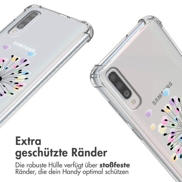 imoshion Design Hülle mit Band für das Samsung Galaxy A70 - Sandstone Dandelion