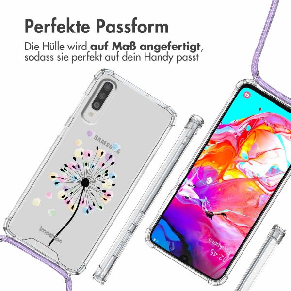 imoshion Design Hülle mit Band für das Samsung Galaxy A70 - Sandstone Dandelion