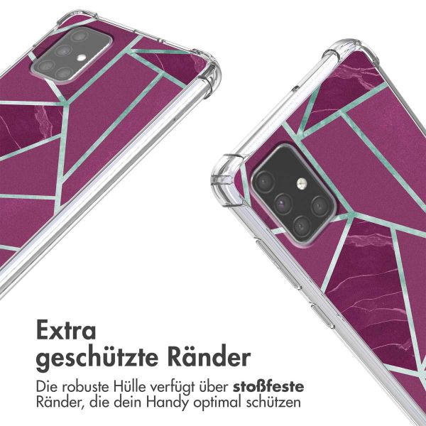 imoshion Design Hülle mit Band für das Samsung Galaxy A71 - Bordeaux Graphic