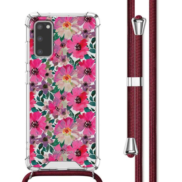 imoshion Design Hülle mit Band für das Samsung Galaxy S20 - Flower Water