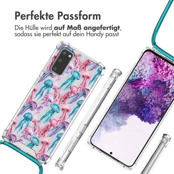 imoshion Design Hülle mit Band für das Samsung Galaxy S20 - Jellyfish Watercolor