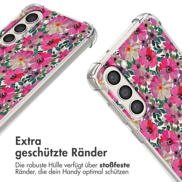 imoshion Design Hülle mit Band für das Samsung Galaxy S23 - Flower Water