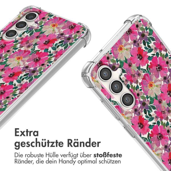 imoshion Design Hülle mit Band für das Samsung Galaxy S23 FE - Flower Water