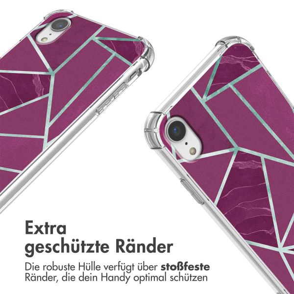 imoshion Design Hülle mit Band für das iPhone Xr - Bordeaux Graphic