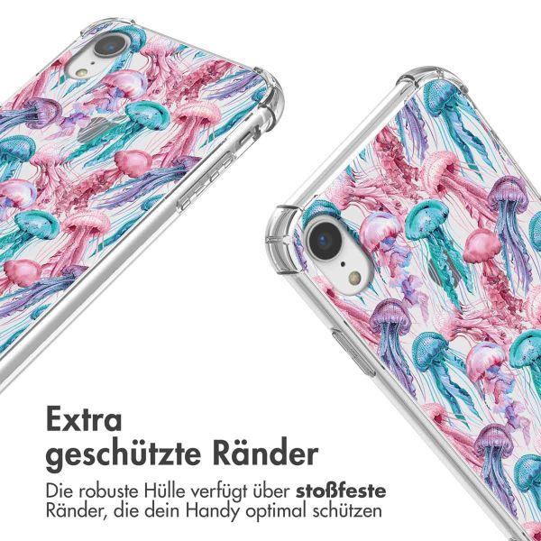 imoshion Design Hülle mit Band für das iPhone Xr - Jellyfish Watercolor