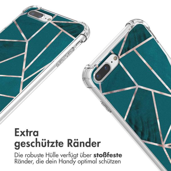 imoshion Design Hülle mit Band für das iPhone 8 Plus / 7 Plus - Petrol Green Graphic