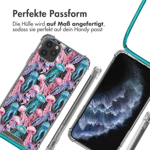 iMoshion Design Hülle mit Band für das iPhone 11 Pro - Jellyfish Watercolor