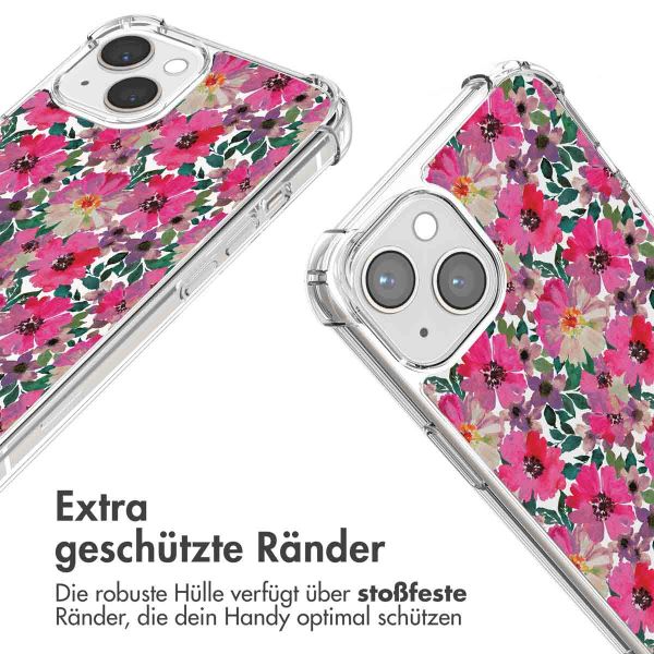 iMoshion Design Hülle mit Band für das iPhone 13 - Flower Water