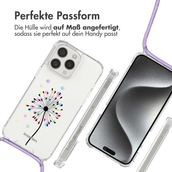 iMoshion Design Hülle mit Band für das iPhone 15 Pro - Sandstone Dandelion