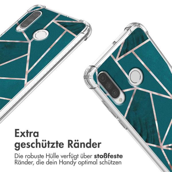 imoshion Design Hülle mit Band für das Huawei P30 Lite - Petrol Green Graphic