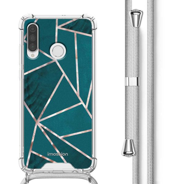 imoshion Design Hülle mit Band für das Huawei P30 Lite - Petrol Green Graphic