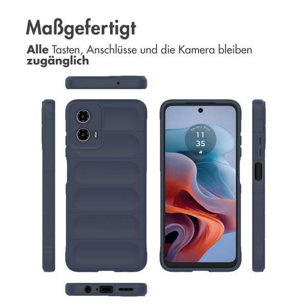 imoshion EasyGrip Back Cover für das Motorola Moto G34 - Dunkelblau